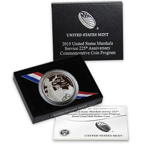 2015 US Marshalls Service 225th Anniversary Proof Clad Half Dollar
