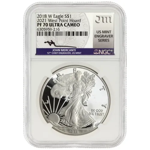 2018 W American Silver Eagle - West Point Horde - NGC PF 70 Mercanti