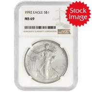 1992 American Silver Eagle - NGC MS 69