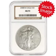 2008 W American Silver Eagle - NGC MS 70