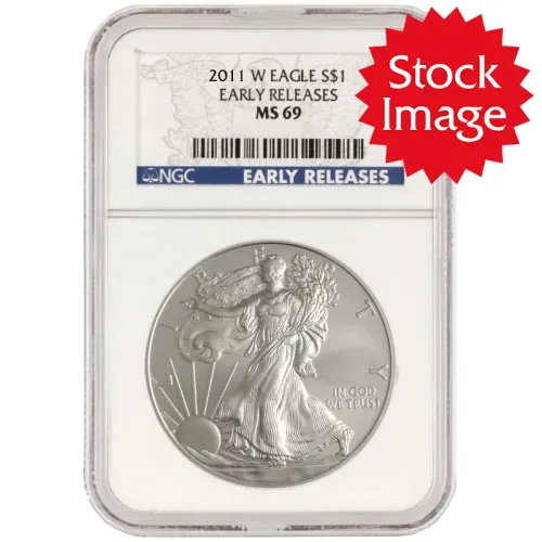 2011 W American Silver Eagle - NGC MS 69 ER