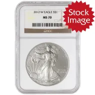2012 W American Silver Eagle - NGC MS 70