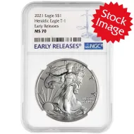 2021 American Silver Eagle Type 1 - NGC MS 70 Early Release