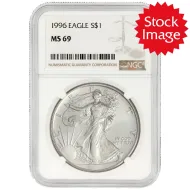 1996 American Silver Eagle - NGC MS 69