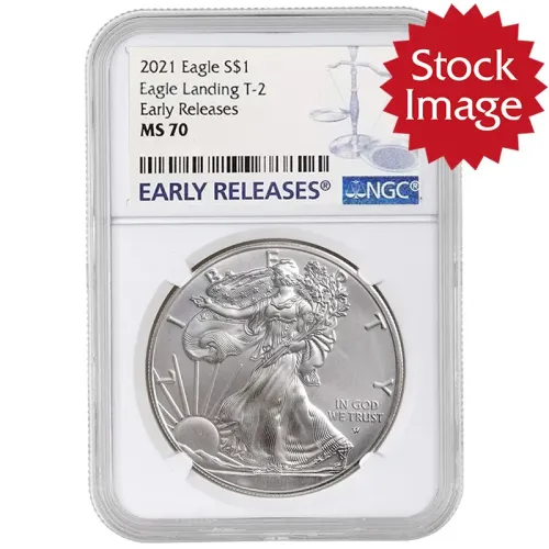 2021 American Silver Eagle Type 2 - NGC MS 70 Early Release