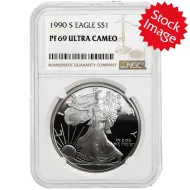 1990 American Silver Eagle - NGC PF 69