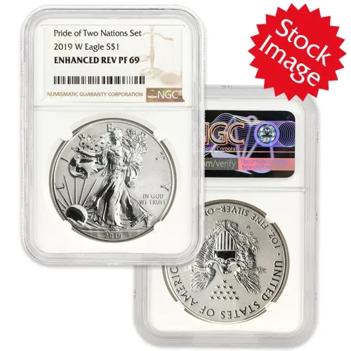 2019 W American Silver Eagle Enhanced Reverse Proof - NGC PF 69