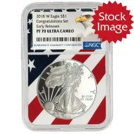 2018 W Proof American Silver Eagle - NGC PF 70 ER Congratulations Set