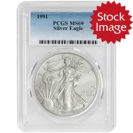 1991 American Silver Eagle - PCGS MS 69