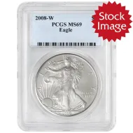 2008 W American Silver Eagle - PCGS MS69