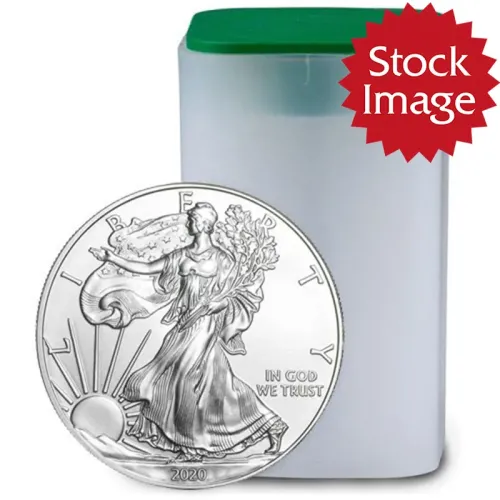 Random Date 1 oz American Silver Eagle Roll - Brilliant Uncirculated - 20 Coins