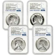 2017 American Liberty Silver Medal Set - NGC MS69 PF69 ER