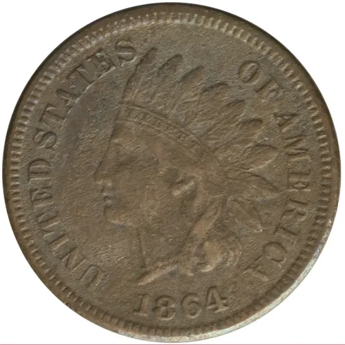 1864 Indian Head Penny - L - Extra Fine Details Corrosion