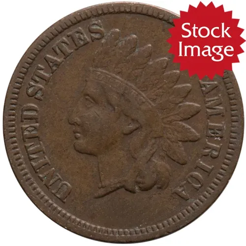 1865 Indian Head Penny - Fancy 5 - Very Fine