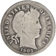 1905 O Barber Dime - Micro O - Good