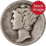 1921 D Mercury Dime - Very Good