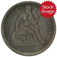1876 Seated Liberty Dime - AU