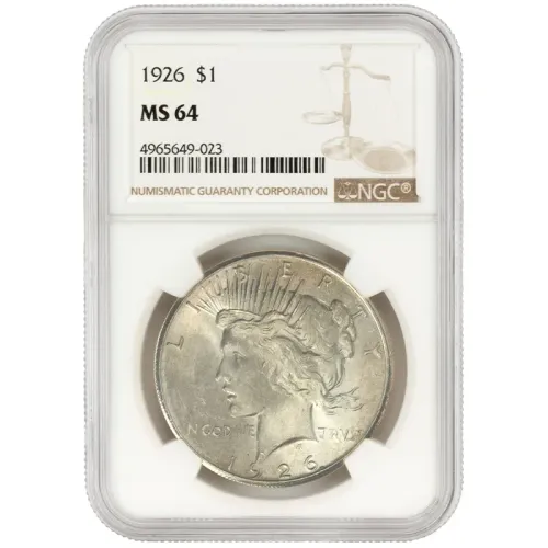 1926 Peace Dollar - NGC MS64