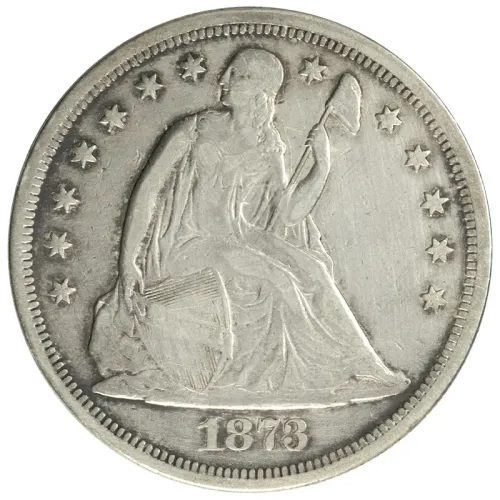 1873 Liberty Seated Dollar - Extra Fine (Harshly Cleaned)