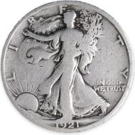 1921 S Walking Liberty Half Dollar - Fine Details - Improperly Cleaned #2