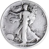 1921 S Walking Liberty Half Dollar - Fine Details - Improperly Cleaned #4
