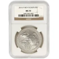2010 Boy Scouts of America Silver Uncirculated Dollar - NGC MS70
