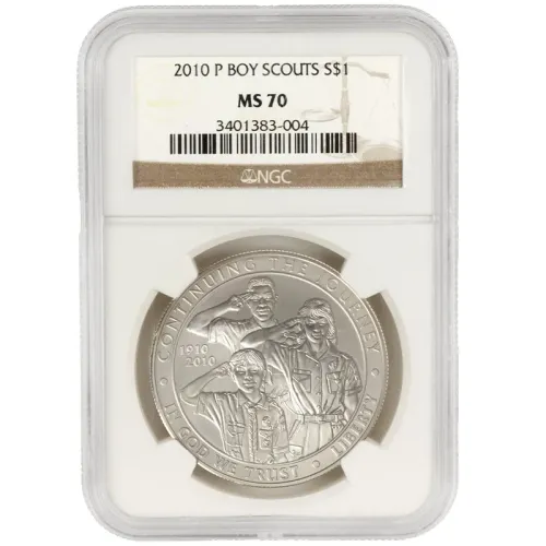 2010 Boy Scouts of America Silver Uncirculated Dollar - NGC MS70