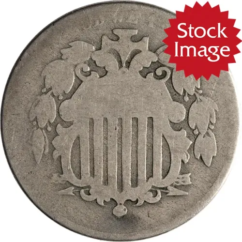 1868 Shield Nickel - About Good