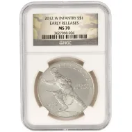 2012 Infantry Uncirculated Silver Dollar - NGC MS70 Early Release