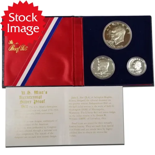 1976 United States 3pc Silver Proof Set